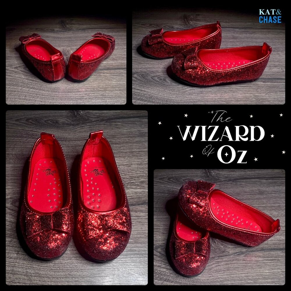 Dorothy Sequin Deluxe Child Shoe Extra Small Petit Size 10 Rubies 75 Anniversary - Picture 11 of 12